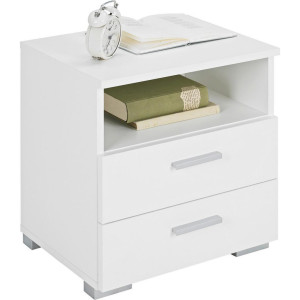 Carryhome Nachtschrank, Weiß, Kunststoff, 2 Schublade(n) Schubladen, 45x47x35 cm, Schlafzimmer, Nachttische