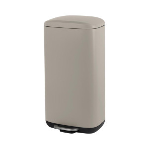 Novel Treteimer, Schwarz, Taupe, Kunststoff, 30 L, 34.8x67.4x30.5 cm, Küchen, Küchenausstattung, Mülleimer