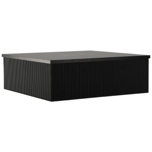 Livetastic Couchtisch, Schwarz, Holzwerkstoff, rechteckig, Sockel, 90x30x90 cm, einfacher Aufbau, Wohnzimmer, Wohnzimmertische, Couchtische