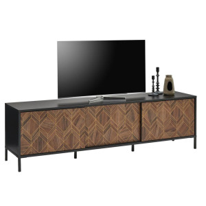 Hom´in Hom`in Lowboard, Schwarz, Gold, Metall, 187.8x54x42 cm, Typenauswahl, stehend, Wohnzimmer, Wohnwände, Lowboards, Lowboards stehend