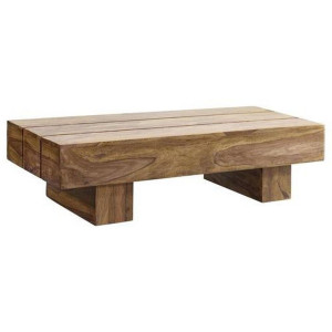 Mid.you Couchtisch, Sheesham, Holz, Sheesham, massiv, rechteckig, Sockel, 45x30x120 cm, Holzmöbel, Holztische, Couchtische Holz