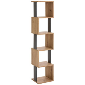 Xora Regal, Anthrazit, Eiche Artisan, Holzwerkstoff, 35x161x30 cm, Wohnzimmer, Regale, Bücherregale