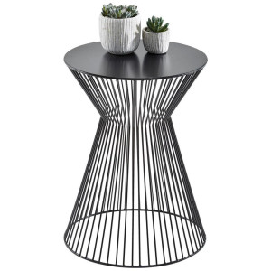 Landscape Beistelltisch, Schwarz, Metall, rund, rund, 35x46x35 cm, Wohnzimmer, Wohnzimmertische, Beistelltische, Beistelltische Metall