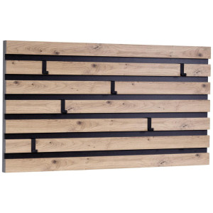 Xora Wandgarderobe, Braun, Schwarz, Holzwerkstoff, 80x40x4 cm, Garderobe, Garderobenleisten & Garderobenhaken