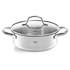 Fissler Bratentopf SAN Francisco, Silber, Metall, 1.4 L, Messskala, backofengeeignet, rostfrei, breiter Schüttrand, optimale Wärmeverteilung, Kochen,
