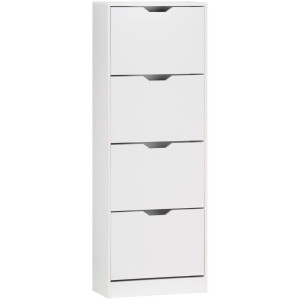 Livetastic Schuhkipper, Weiß, Holzwerkstoff, 55x152.5x23.5 cm, Garderobe, Schuhaufbewahrung, Schuhkipper