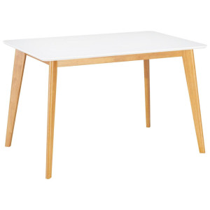 Livetastic Esstisch, Weiß, Holz, Kautschukholz, massiv, rechteckig, 80x76x120 cm, Esszimmer, Tische, Esstische