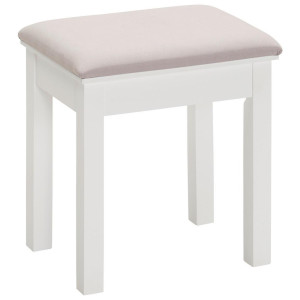 Landscape Hocker, Grau, Weiß, Holz, Textil, Kiefer, massiv, rechteckig, 40x45x30 cm, Wohnzimmer, Hocker, Sitzhocker