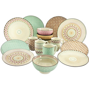 Creatable Kombiservice, Mehrfarbig, Keramik, 16-teilig, 30 ml, verschiedene Motive/Dekore/Designs erhältlich, Essen & Trinken, Geschirr,