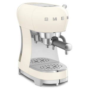 SMEG Espressomaschine 50´s Style, Creme, Metall, Kunststoff, 1100 ml, 14.9x33x32.9 cm, Küchengeräte, Kaffeemaschinen & Zubehör