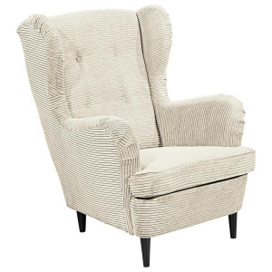 Carryhome Ohrensessel, Creme, Holz, Buche, massiv, 78x102x98 cm, Wohnzimmer, Sessel, Ohrensessel