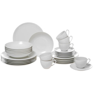 Seltmann Weiden Kombiservice Savona uni, Perlmutt, Keramik, 30-teilig, 250 ml,250 ml, 31.2x36.9x36.5 cm, Essen & Trinken, Geschirr, Geschirr-Sets,