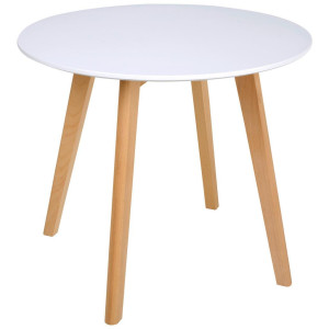 My Baby Lou Kindertisch Linus, Weiß, Buche, Holz, Holzwerkstoff, Buche, massiv, Uni, rund, eckig, 50.5 cm, einfacher Aufbau, Kinder- & Jugendzimmer,