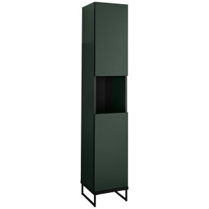 Mid.you Hochschrank, Grün, Schwarz, Metall, 2 Fächer, 30x162x31 cm, stehend, Badezimmer, Badezimmerschränke, Hochschränke