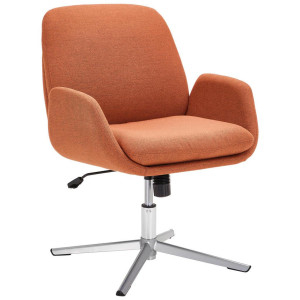 Novel Armlehnstuhl, Orange, Metall, Textil, Füllung: Schaumstoff, Drehkreuz, 60x77-84x66 cm, Stoffauswahl, Sitzfläche 360° drehbar, Esszimmer, Stühle,