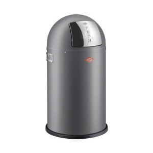 Wesco Abfallsammler Pushboy Junior, Graphit, Metall, 22 L, 63 cm, Küchen, Küchenausstattung, Mülleimer