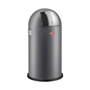 Wesco Abfallsammler Pushboy, Graphit, Edelstahl, Metall, 50 L, 75.5 cm, Made in Germany, Küchen, Küchenausstattung, Mülleimer