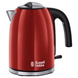 Russell Hobbs Wasserkocher Colours Plus+ 20412-70, Rot, Kunststoff, 1,7 L, 16.2x23.7x23.8 cm, automatische Abschaltung, manuelle Trockengehschutz,