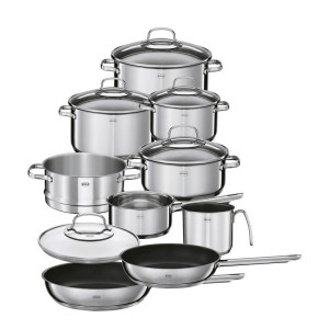Rösle Kochtopfset Elegance, Edelstahl, Metall, 10-teilig, 16 cm,20 cm,16 cm, 1,9 L,3,3 L,5,7 L,2,5 L,1,7 L, Messskala, backofengeeignet,