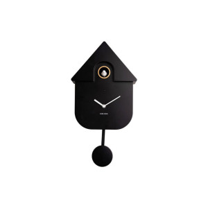 Karlsson Wanduhr Modern Cuckoo, Schwarz, Kunststoff, 30 cm, Dekoration, Uhren, Wanduhren