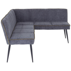Mid.you Eckbank, Grün, Hellgrau, Metall, Textil, 5-Sitzer, L-Form, 194x154 cm, Esszimmer, Bänke, Eckbänke