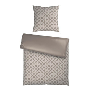 Dieter Knoll Collection Dieter Knoll Wendebettwäsche Snako, Silber, Weiß, Textil, Abstraktes, 135x200 cm, Oeko-Tex® Standard 100, Oeko-Tex® Made IN