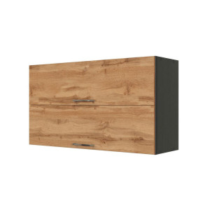 Held Küchenoberschrank, Anthrazit, Eiche Wotan, Holzwerkstoff, 100x57x34 cm, Made in Germany, hängend, Küchen, Küchenmöbel, Küchenschränke,