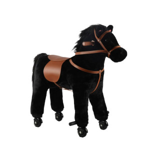 My Baby Lou Reitpferd, Schwarz, Dunkelbraun, Metall, Kunststoff, Textil, 45x74x74 cm, RoHS, AZO-frei, EN 71, CE, Geräuscheffekte, Spielzeug,