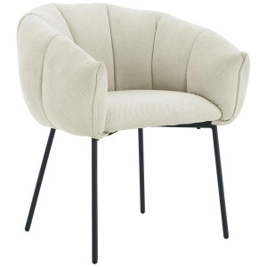 Carryhome Armlehnstuhl, Schwarz, Beige, Metall, Textil, Rundrohr, 66x78x72 cm, Stoffauswahl, Esszimmer, Stühle, Esszimmerstühle, Armlehnenstühle