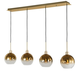 Dieter Knoll Collection Dieter Knoll Hängeleuchte Gold, Gold, Metall, Glas, Uni,Uni, rechteckig,rechteckig, 20x150x122 cm, RoHS, CE, Lampen &