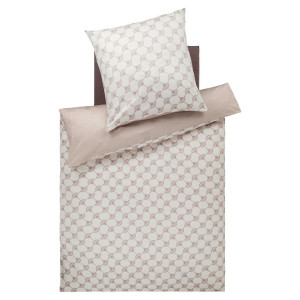 JOOP! Wendebettwäsche Cornflower Double, Creme, Textil, Graphik, 155x220 cm, Oeko-Tex® Standard 100, pflegeleicht, schadstoffgeprüft, weiche und