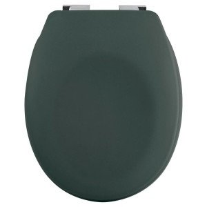 Spirella Wc-Sitz, Dunkelgrün, Kunststoff, 45.5x5x37 cm, Deckel mit Absenkautomatik, passend für alle handelsüblichen WCs, Antirutschnoppen,