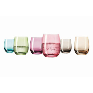 Leonardo Gläserset Sora, Mehrfarbig, Glas, 6-teilig, 360 ml, 26.7x10.3x17.8 cm, Essen & Trinken, Gläser, Gläser-Sets