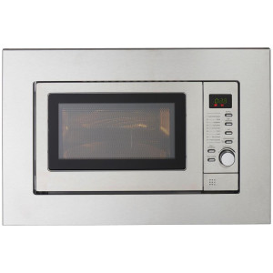 PKM Einbaumikrowelle, Edelstahl, Metall, 59.50x39x35.40 cm, Digitaldisplay, Grillfunktion, LED-Display, Auftaufunktion, Signalton, Timerfunktion,