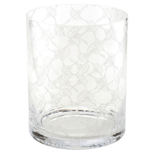 JOOP! Vase Allover, Transparent, Glas, zylindrisch, 22 cm, Dekoration, Vasen, Glasvasen