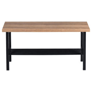 Garderobenbank, Schwarz, Eiche, Metall, 80x41x30 cm, Garderobe, Garderobenbänke