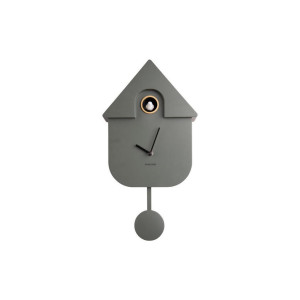 Karlsson Wanduhr Modern Cuckoo, Olivgrün, Kunststoff, 21.5x41x8.5 cm, Dekoration, Uhren, Wanduhren