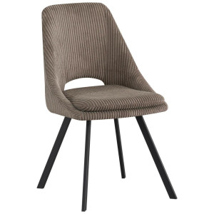 Carryhome Stuhl, Taupe, Metall, Textil, Flachrohr, 48x85x56 cm, Bsci, Esszimmer, Stühle, Esszimmerstühle, Vierfußstühle