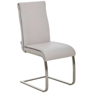 Livetastic Schwingstuhl Echtleder, Beige, Metall, Leder, Echtleder, Büffelleder, Füllung: Polyetherschaumkern, eckig, 46x99x62 cm, Esszimmer, Stühle,