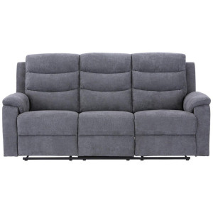 P & B 3-Sitzer-Sofa, Grau, Kunststoff, 208x102x93 cm, motorische Relaxfunktion, USB-Anschluss, Wohnzimmer, Sofas & Couches, Sofas, 3-Sitzer Sofas
