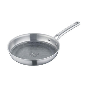 Berndes Bratpfanne Tricion Resist b.nature, Schwarzchrom, Metall, hitzebeständige Griffe, backofengeeignet, PTFE-frei, Kochen, Pfannen, Bratpfannen