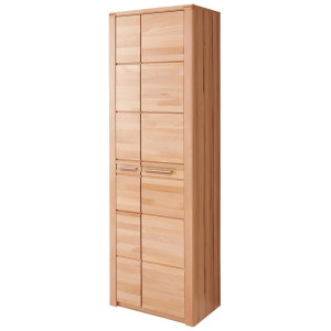 Linea Natura Garderobenschrank, Buche, Holz, Holzwerkstoff, Kernbuche, massiv, 8 Fächer, 65x201x40 cm, Beimöbel erhältlich, Garderobe,