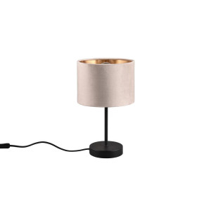 Trio Leuchten Tischleuchte Julieta, Beige, Metall, Textil, 20 cm, Lampen & Leuchten, Innenbeleuchtung, Tischlampen, Tischlampen