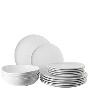 Rosenthal Kombiservice Junto weiß, Weiß, Keramik, 18-teilig, Uni, 31.7x28.1x32 cm, DIN EN ISO 14001, DIN EN ISO 9001, Essen & Trinken, Geschirr,