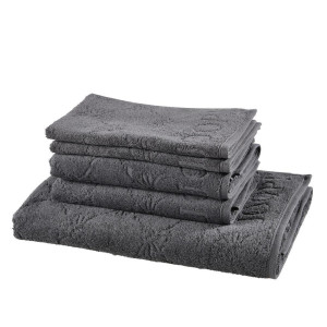 JOOP! Frottierset UNI Cornflower, Anthrazit, Grau, Textil, 5-teilig, Abstraktes, Oeko-Tex® Standard 100, saugfähig, Aufhängeschlaufe, strapazierfähig,