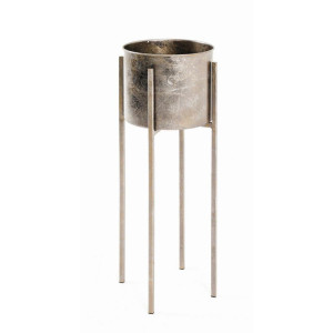 Blumenständer, Bronze, Metall, 27x71x27 cm, Wohnzimmer, Wohnzimmertische, Blumenständer