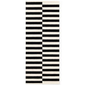 Hanse Home Läufer Vika, Schwarz, Weiß, Textil, Streifen, rechteckig, 80x200 cm, Oeko-Tex® Standard 100, für Fußbodenheizung geeignet, beidseitig