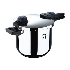 SAN Ignacio Schnellkochtopf Ebro, Edelstahl, Metall, 9 L, rund, Kochen, Töpfe, Schnellkochtöpfe