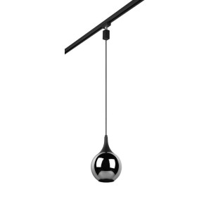 Trio Leuchten Schienensystem-Hängeleuchte Duoline Lumina, Schwarz, Chrom, Glas, 180 cm, Lampen & Leuchten, Innenbeleuchtung, Leuchten nach Räumen,