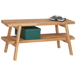 Linea Natura Garderobenbank, Eiche, Holz, Eiche, massiv, 100x45x40 cm, Abstellfläche, Holzmöbel, Garderoben Holz, Garderobenbänke Holz